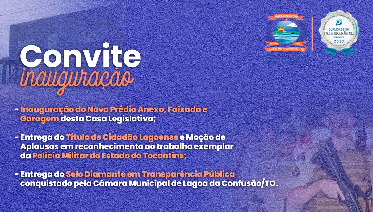 Câmara Municipal de Lagoa da Confusão celebra conquistas e reconhecimentos em evento especial