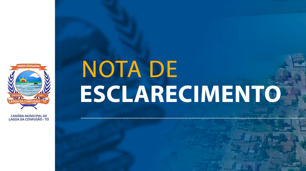 NOTA DE ESCLARECIMENTO